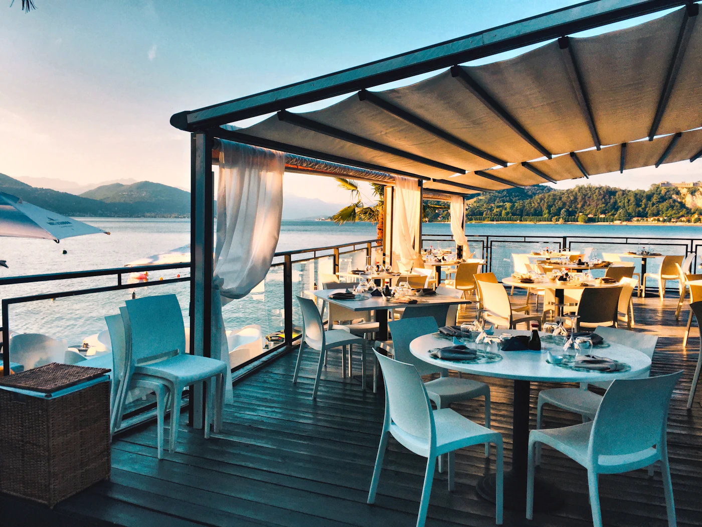 Placeholder photograph of cafe seating