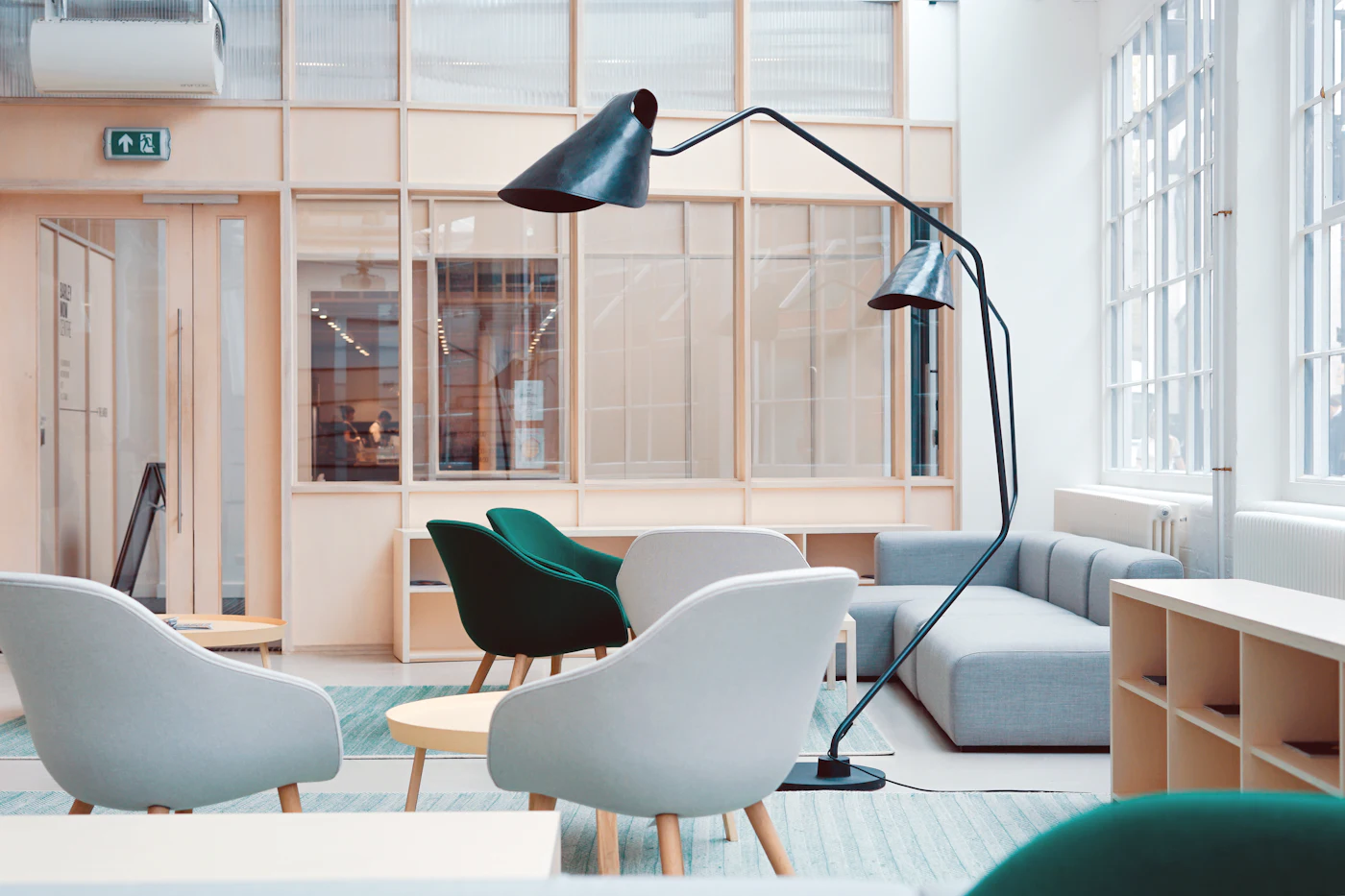 Placeholder photograph of a furniture showroom