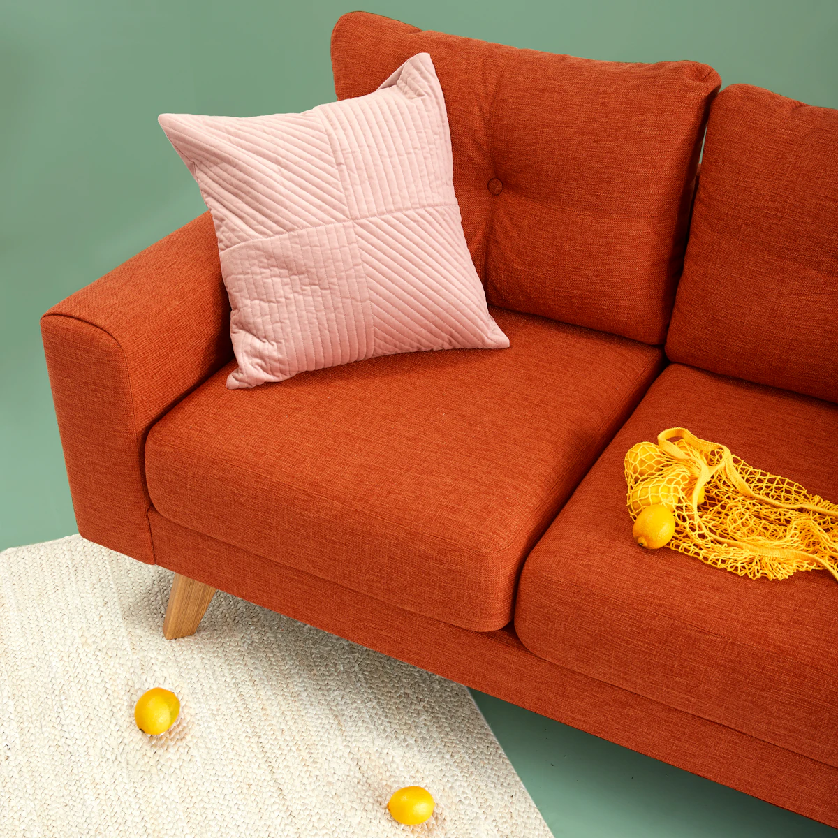 Placeholder photograph of a sofa